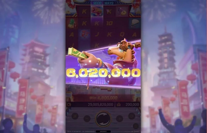 Prosperity Horse - total win on the board